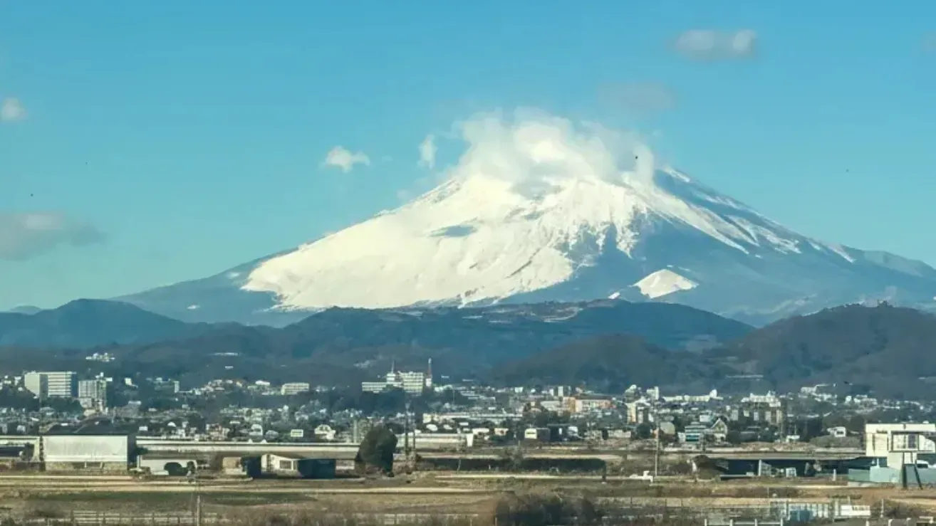 三島〜新富士間から見える富士山